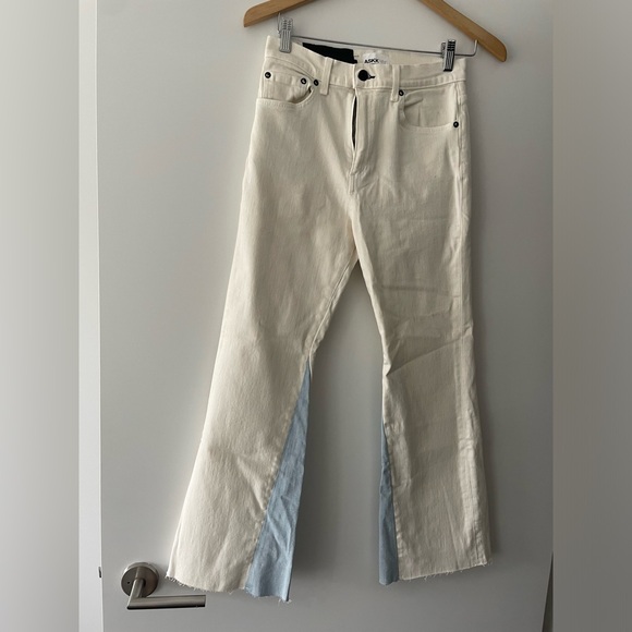 NWT anthro/AskkNy blue flare white jeans - Picture 7 of 7